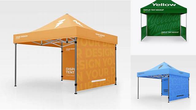 6998+ Display Tent with One Wall PSD Mockup Front View Creative PSD Resources