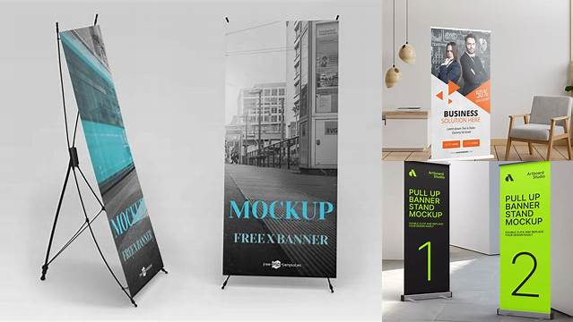 700+ X Banner Mockup Free Stylish PSD for Free