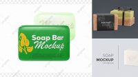 7002+ Orange Soap Bar PSD Mockup Professional Photoshop Design Freebie