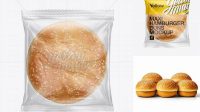 7004+ Hamburger Sesame Buns 2 Pack PSD Mockup Creative Layered Design File