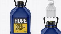 7005+ Glossy Jerrycan PSD Mockup Front View High Angle Shot Creative Digital PSD Download