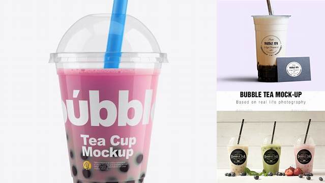 7008+ Bubble Tea Cup Mockup Free Download For Free Download