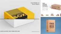 701+ Paper Box PSD Mockup Half-Side View Exclusive Free Creative Mockup File