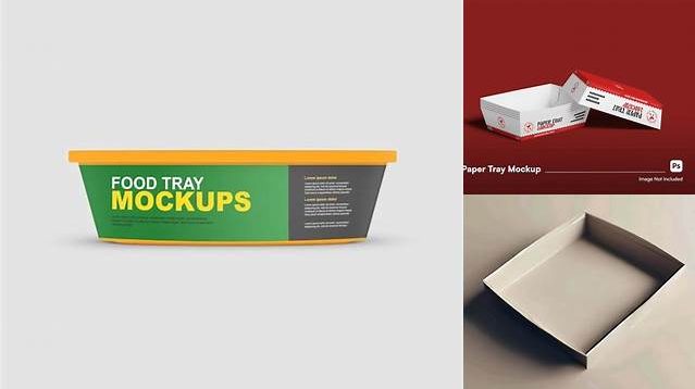 7010+ Tray Paper Mockup Premium Quality PSD Freebie