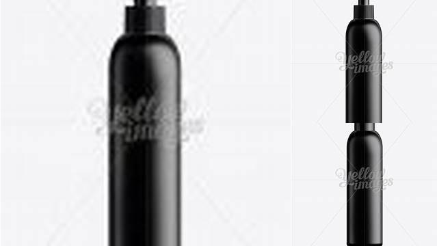 7013+ Black Plastic Cosmetic Bottle with Batcher 200 ml Versatile Mockup for Designers