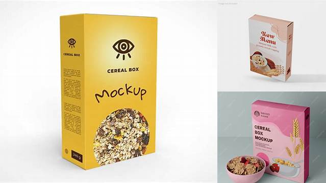 7014+ Cereal Box Mockup Free Professional PSD Resource