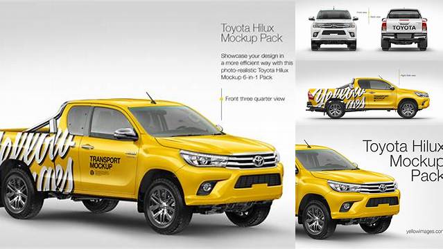 7015+ Hilux Mockup Free Creative Free Photoshop Template