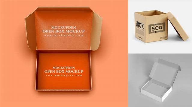 7016+ Opened Textured Box PSD Mockup Exclusive Layered PSD Mockup