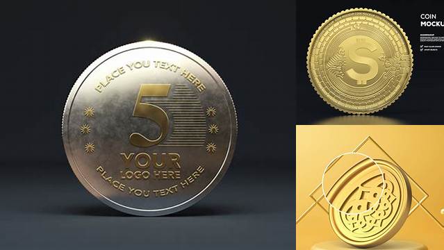 7020+ Gold Coin Mockup Free PSD Free Download