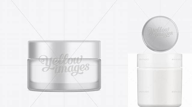 7021+ 150ml Matte Glass Doublewall Jar with Plastic Lid PSD Mockup High-Quality Digital Mockup Resource