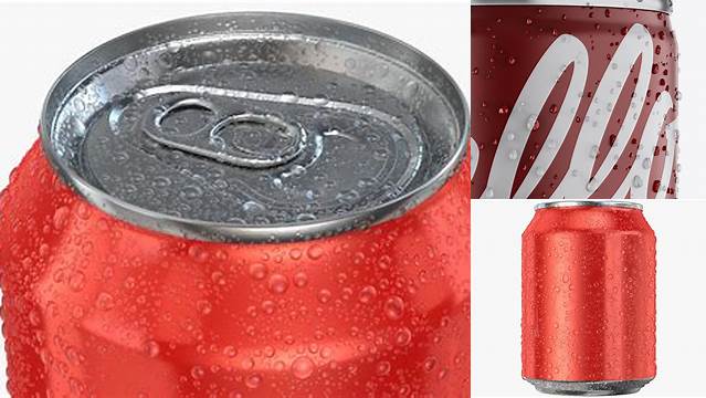 7021+ 250ml Aluminium Can with Condensation & Matte Finish PSD Mockup PSD Free Download