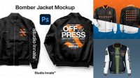 7021+ Mock Up Jaket Bomber PSD Free Download