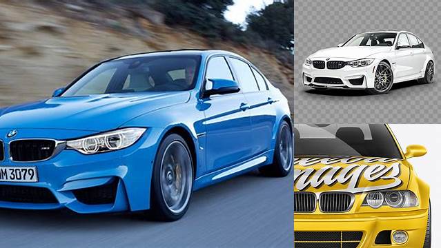 7022+ BMW M3 PSD Mockup Front View Smart Editable Design Mockup