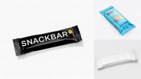 7027+ Matte Metallic Snack Bar PSD Mockup Smart Editable Design Mockup