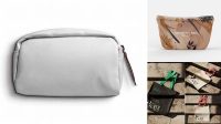 7037+ Cosmetic Bag PSD Mockup Top View Professional Photoshop Design Freebie