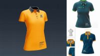 7037+ Female Polo Shirt Mockup Psd Free Download Advanced Photoshop Template