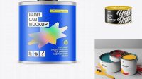 7040+ Matte Paint Cans PSD Mockup Advanced Photoshop Design Free