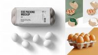 7041+ Open Egg Carton PSD Mockup Custom Design Freebie PSD