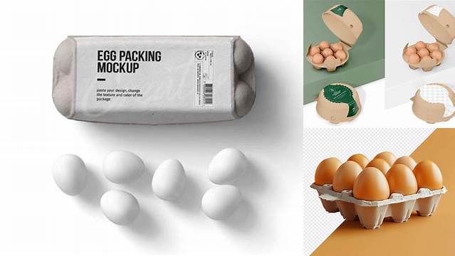 7041+ Open Egg Carton PSD Mockup Custom Design Freebie PSD