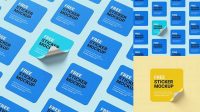 7041+ Square Sticker Mockup Free Mockup PSD Free Download