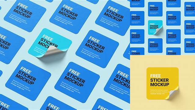 7041+ Square Sticker Mockup Free Mockup PSD Free Download