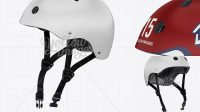 7043+ Skateboard Helmet PSD Mockup Left Hald Side View High-Resolution Graphic