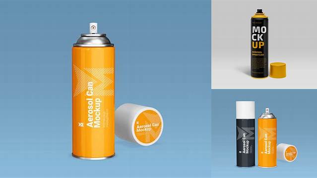 705+ Aerosol Can PSD Mockup Custom Graphic Resource Free Download