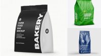 705+ Matte Snack Bag PSD Mockup Half Side View Creative Design PSD Free Download