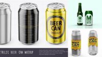 7050+ 500ml Beer Can PSD Mockup Elegant High-Resolution Design File