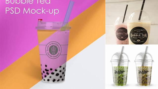 7050+ Free Bubble Tea Mockup Easy Editable