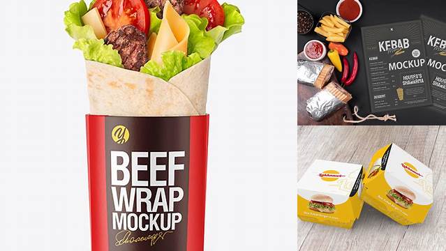 7051+ Mockup Packaging Kebab Layered Photoshop Template