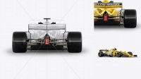 7053+ 2017 Formula 1 Car PSD Mockup Back view Easy-to-Use PSD Template