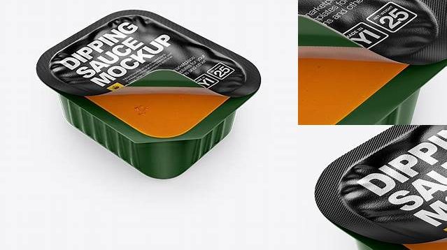 7053+ Spicy Buffalo Dipping Sauce PSD Mockup High-Angle Shot Versatile Photoshop File