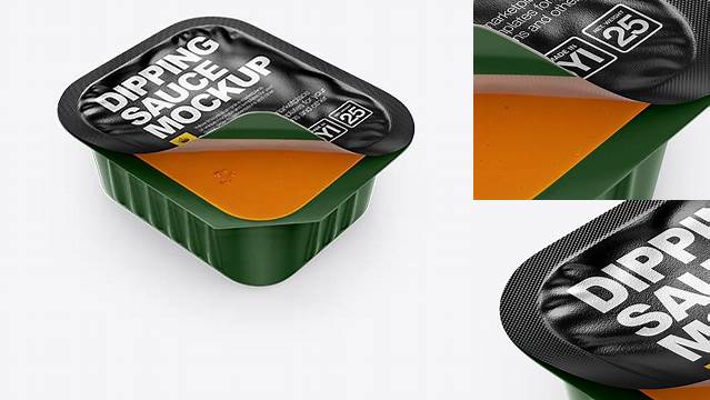 7053+ Spicy Buffalo Dipping Sauce PSD Mockup High-Angle Shot Versatile Photoshop File