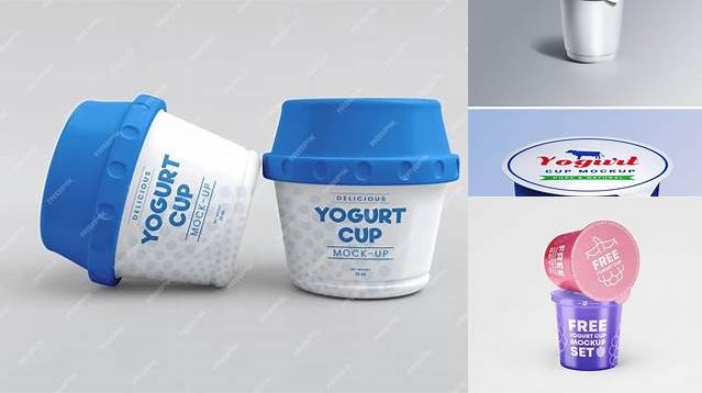 7054+ Yoghurt Cup PSD Mockup Download Free PSD