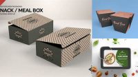 7055+ Mockup Box Food Modern Free PSD Template