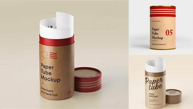 7057+ Paper Tube PSD Mockup Creative Free PSD Graphic Design