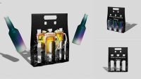 7059+ Green Bottle Carrier PSD Mockup Professional Quality PSD Freebie