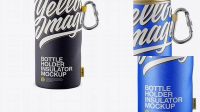 7061+ Metallic Bottle Holder Insulator PSD Mockup Elegant Free Graphic Resource