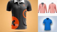 7066+ Long Polo Shirt Mockup Easy Editable