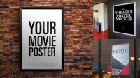 7066+ Movie Poster Mock Up Stylish Free PSD