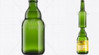 7069+ Emerald Green Bottle with Lager Beer 330ml Layered PSD File Free Download