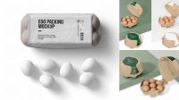 7074+ Egg Carton PSD Mockup Front 3/4 View Exclusive Free Photoshop Mockup