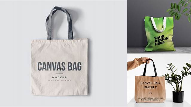 7081+ Canvas Bag PSD Mockup Top View Best for Showcase