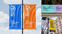 7084+ Street Banner Mockup Photoshop Freebie