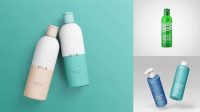 7087+ Glossy Cosmetic Bottle with Transparent Cap PSD Mockup Professional PSD Mockup