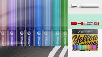 7097+ 20x Markers Pack PSD Mockup Premium Freebie for Designers