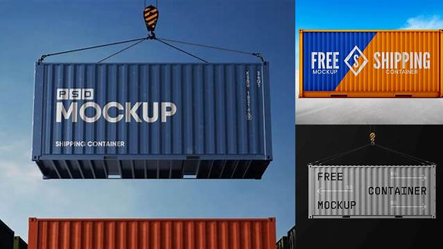 7098+ Container PSD Mockup Download Customizable PSD