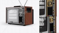 710+ Sony 1300E Vintage Tv PSD Mockup Half Side View Professional Graphic PSD Download