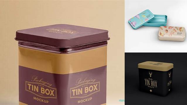 7100+ Two Metallic Tin Boxes PSD Mockup Front View Creative Layered Mockup Freebie